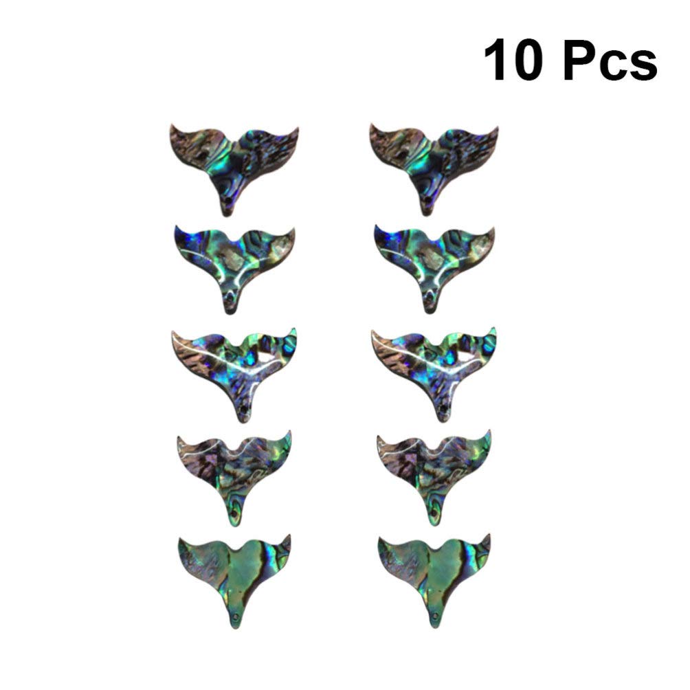 Mermaid Tail 10 PcsNatural Abalone Shell Pendant Shape Loose Bead for Jewelry Making Womens Bracelet
