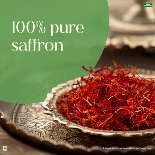 Image of Tata Sampann Golden Saffron, 1g, Natural Aroma & Colour, Pure & Natural Kesar, ISO 3632 Tested (Pack of 3)