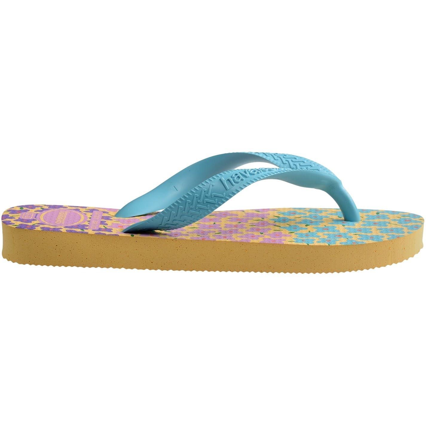 Havaianas Kids Flores Girls FlipFlop Caja Yellow/Blue 2/2.5 UK