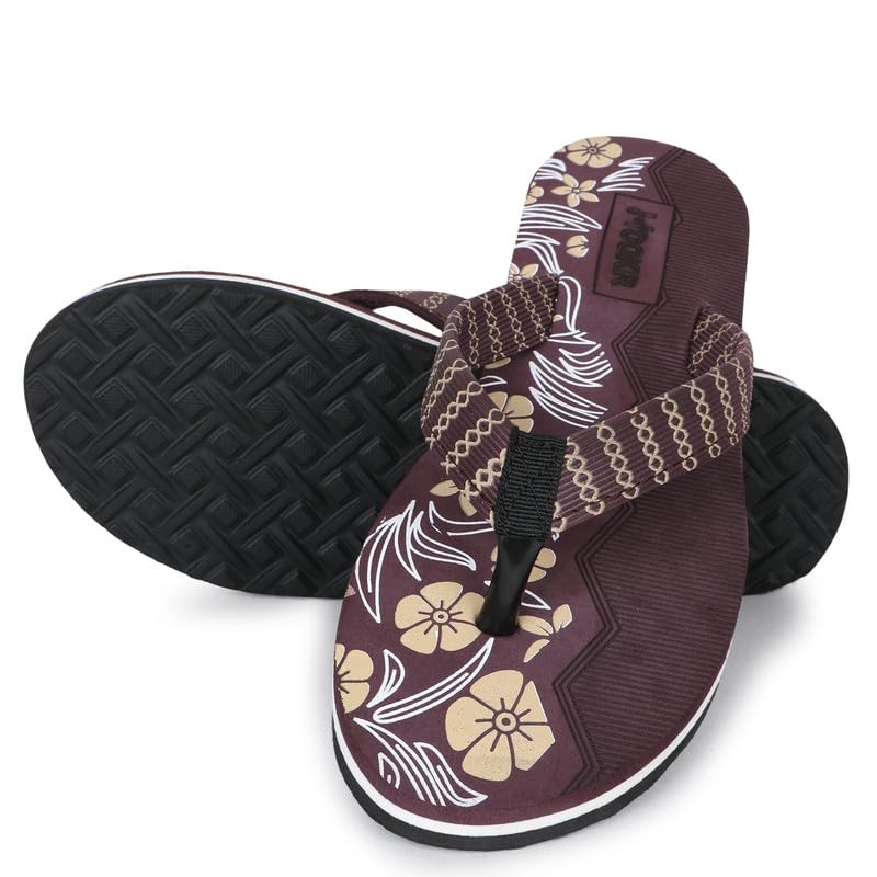 HOOKR Light Weight Super Soft Stylish & Comfortable Trending Slippers Flipflop Women & Girls AH 513_Maroon_5 (B0DD492NN2) Amazon Price History, Amazon Price Tracker