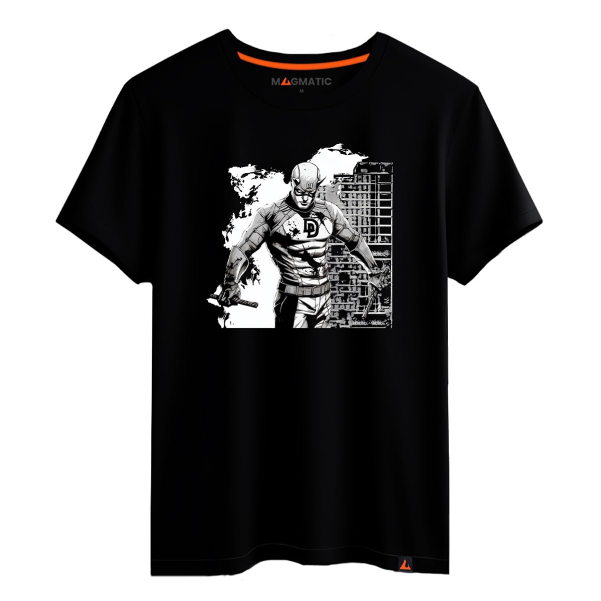 Magmatic - "The Man Without Fear Comics T-Shirt, for Men Unisex Child, Zombie Collection Black Premium 100% Cotton T-Shirt, Superhero Gift, Vigilantes for Men Comics Fan
