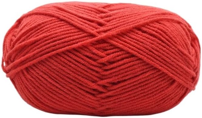 5 Rolls 50g 4-Ply Cotton Yarn for Crocheting Hand Knitting Polyester Blend(31)