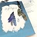 Smiling Wisdom - I'm Sorry Apologies Greeting Card and Two Symbolic Real Feathers in a Linen Box Gift Set - Beautiful Teaching Tool for Families - Blue Feather