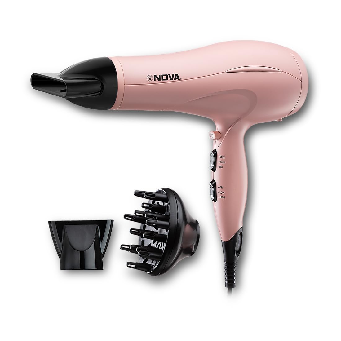 NOVA NHP 8217 Professional Hair Dryer (1800 Watts, Pink)-image-3