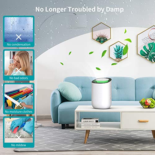 image for Dehumidifier,Hysure Quiet and Portable Dehumidifier Electric 600ml for