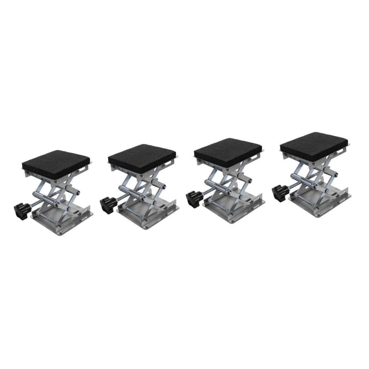 Cabilock 4 Piezas Soporte De Mesa Elevadora Soporte De Tijera Ajustable Acero Plataforma Elevadora De Soporte De Laboratorio Herramienta De Elevación De Altura Manual Aleación De Aluminio