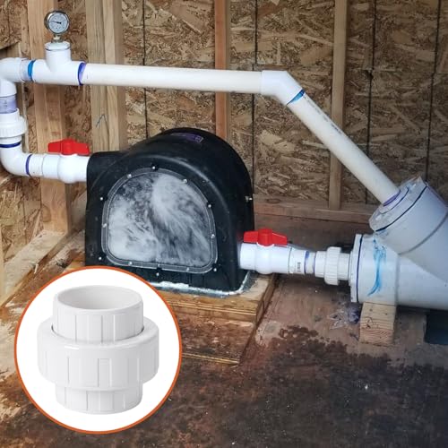 20 Pack 3/4'' PVC Union Coupling Pipe Fitting (Socket x Socket) 3/4 Inch PVC Slip Union Coupling Adapter Schedule 40, EPDM O-Ring Adapter by Ohiyoo - Used condition - Image 7