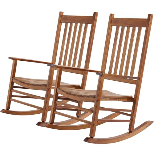 MAMIZO Mecedora de Madera Juego de 2 sillas