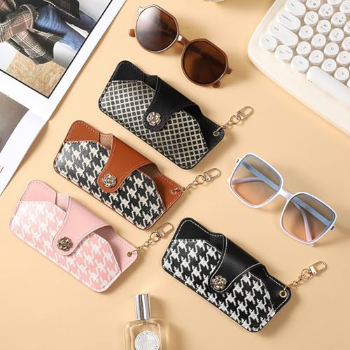 Image of kytasryl Soft Leather Sunglasses Bag,Travel Sunglass Holder Eyeglass Case Portable Slim Sunglasses Pouch