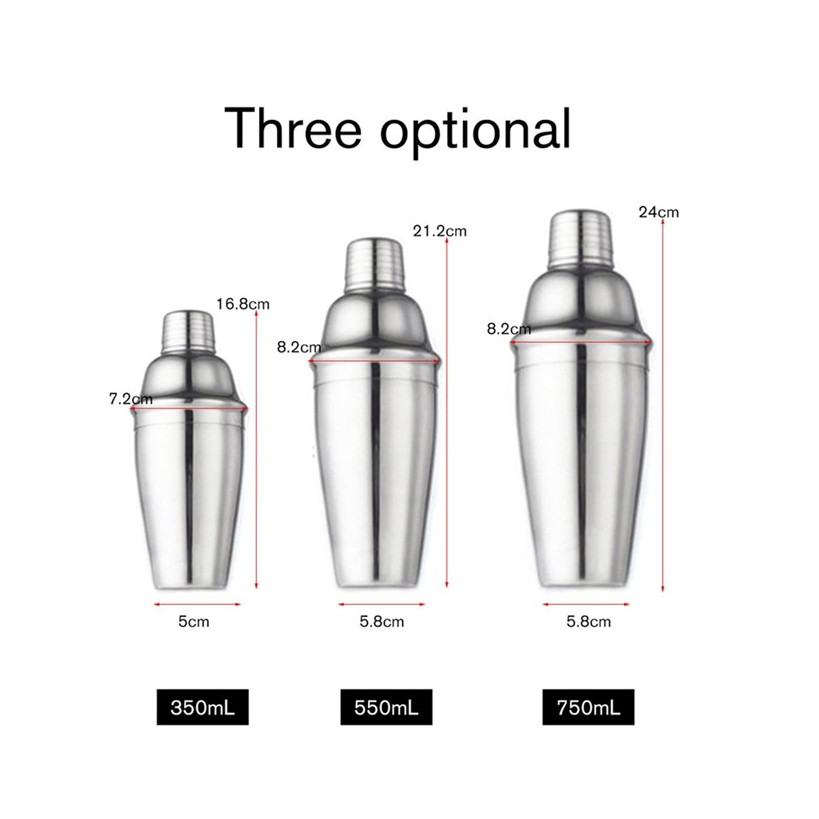 Juego de Coctelera 23 unids Cocktail Shaker Set de acero inoxidable Cocktail Shaker Set Barware Kit con estante cuadrado de madera para Bartender Beber Bar Bar Herramientas Agitador de Cócteles