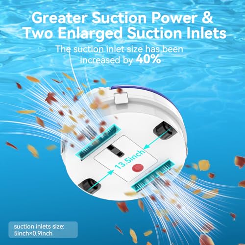 Image of X1 Cordless Pool Cleaner Robot, Robotic Pool Vacuum for Above /In Ground Pool, 45W Dual-Motor, Self-Parking, Enhanced with 2L Debris Capacity (White and Purple)