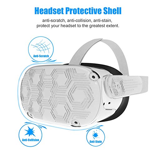 Compatível com Oculus Quest 2 a tampa frontal | VR Headset Shell Capa Protetor Facial | Prevenção de