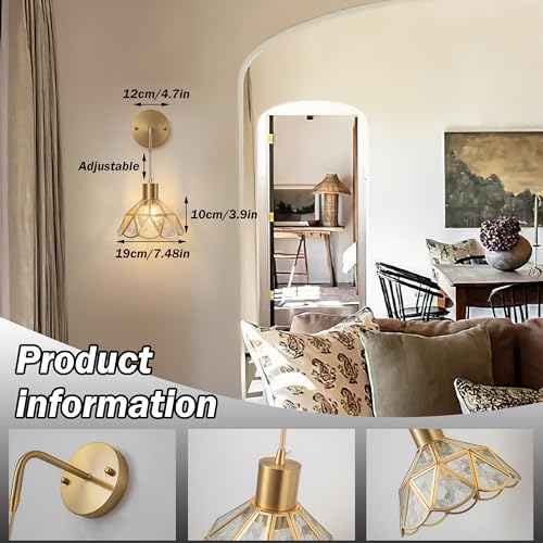 Image of Battery Operated Wall Sconces Set of Two, RGB Color Changing Dimmable Sconces with Remote for Bedroom Living Room, Easy to Install
