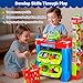 OLEOCA Supermarket Playset for Kids — Grocery Store Pretend Play with Toy Shopping Cart, Cash Register, Scanner & Play Food Accessories – Fun Gift for Ages 3+