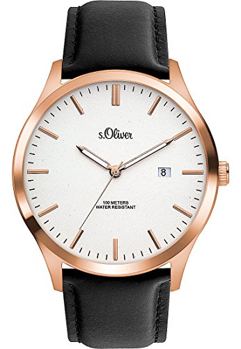 s.Oliver HerrenArmbanduhr Analog Quarz Leder SO-3477-LQ