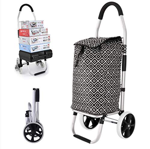 Einkaufstrolley Faltbarer Einkaufswagen Massiv mit wasserdichter Tasche 50L Große Kapazität Multifunktionaler…