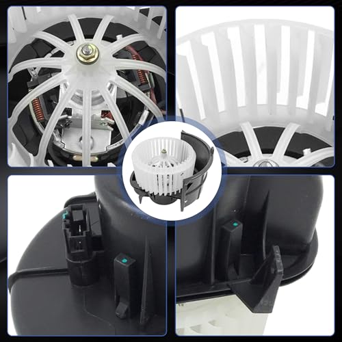 Image of PartsFlow 700262 Front A /C Heater Blower Motor W /Fan Cage For 2007-2015 Audi Q7 For 2004-2010 Volkswagen Touareg 7L0820021Q
