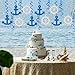 20PCS Nautical Hanging Swirls - Ship Anchor Baby Shower Party Supplies, Nautical Sailor Birthday Bachelorette Party Hanging Decor, Foil Swirls Ceiling Decorations