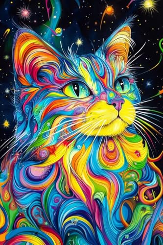 Peinture diamant 60x80cm abstrait et animal pour adulte : kit complet de broderie mosaïque DIY