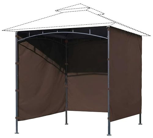 3PCS Grill Gazebo Replacement Canopy Sidewall, 5x8 Outdoor Waterproof BBQ
