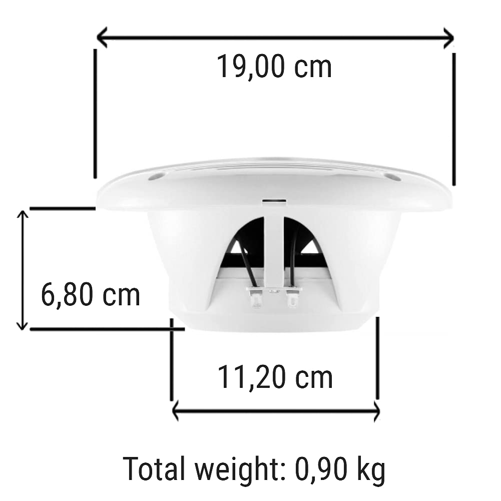 2 altoparlanti marini KIT PER BOSS AUDIO MR60W 2 vie 6,5" 16,50 cm 165 mm 100 watt rms 200 watt max impermeabili mare piscina barca, a coppia + 5 sticker omaggio