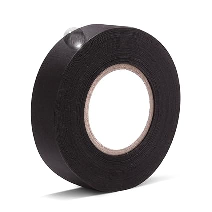 Friza Automotive Wire organizing Cotton Friction Tape harness Tape Glue Strip Heat Resistant Ideal Car Wiring Black (19MM X 25 M) (1)