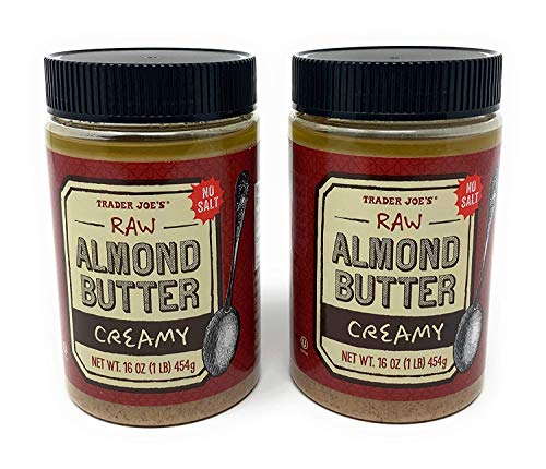 2 Packs Trader Joe's Almond Butter Raw Creamy Unsalted 16 Oz 2 Packs Trader Joe's Almond Butter Raw Creamy Unsalted 16 Oz
