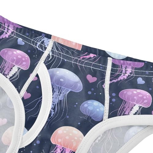 Boys' Exclusive Briefs Toddler Underwear 95% Combed Cotton Boxerbriefs 2T Jellyfish Hearts Pattern4