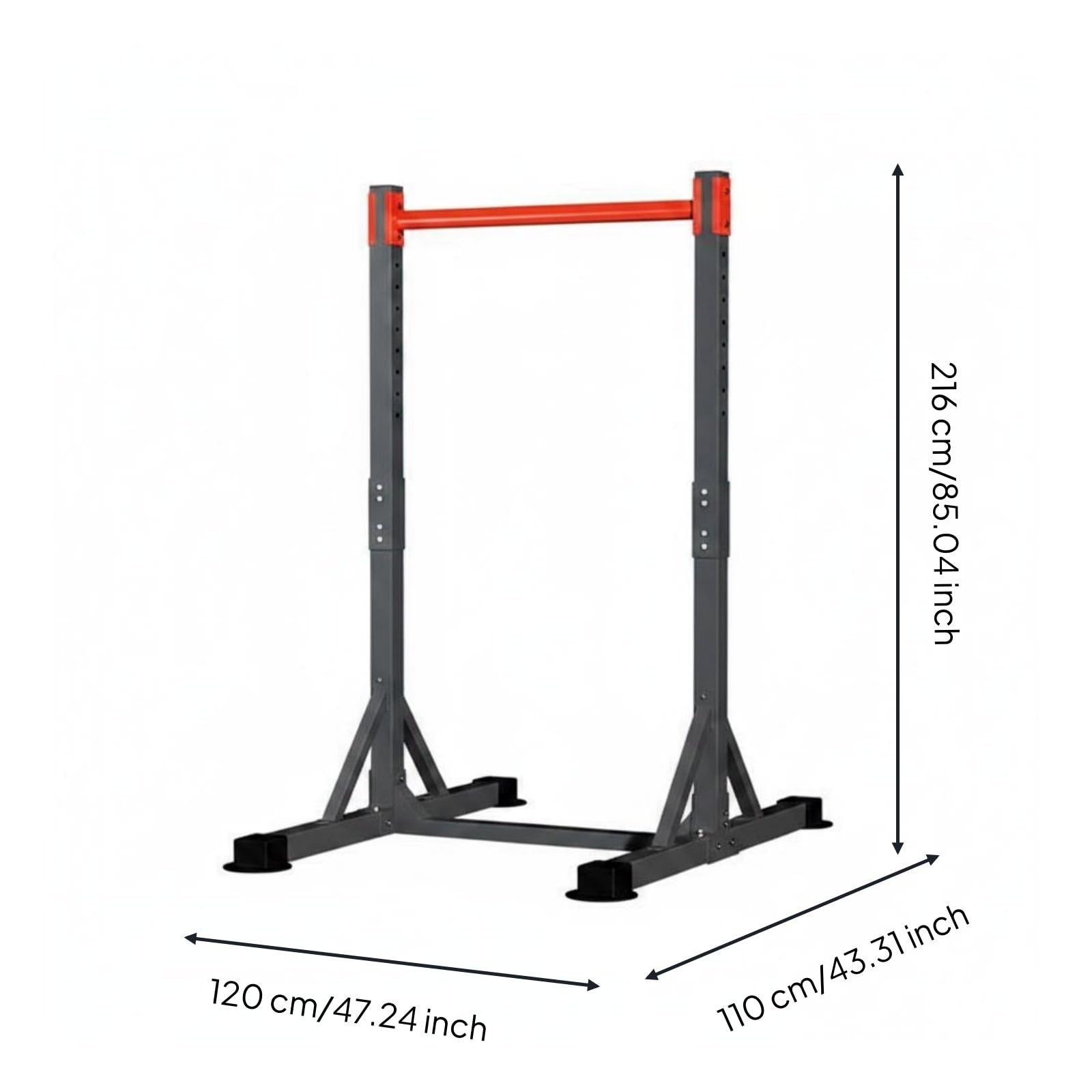 Sbarra Fitness da Terra Portata Elevata Rack Calisthenics Casa Regolabile Sbarra Trazioni Autoportante per Bambini, Interno