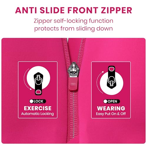 Image of CRZ YOGA Zip Front Cross Back Sports Bras | Molded Cups, Medium to high Support, Training, Adjustable Convertible Straps, Hook and Eye, for Women
