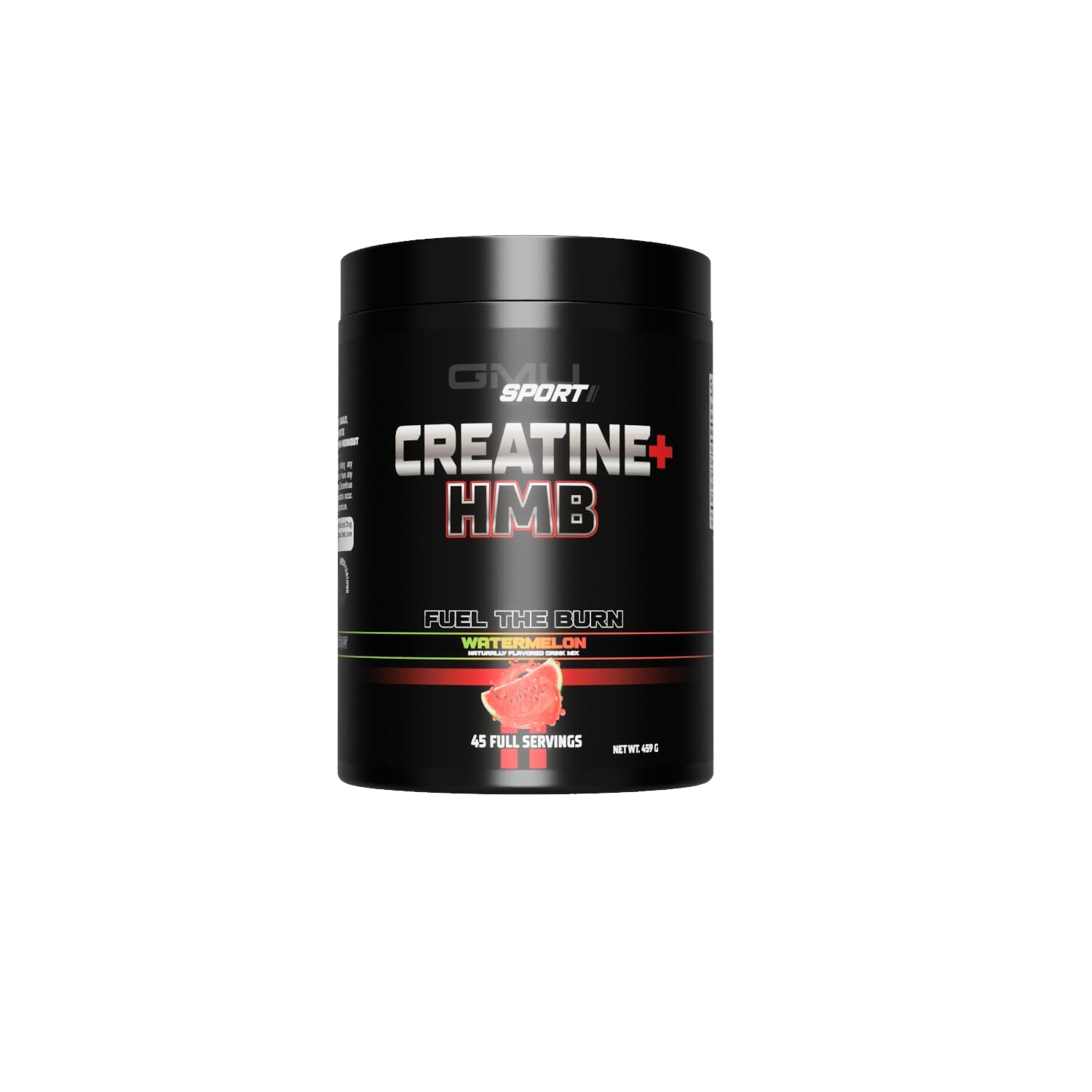 GMU SPORT Creatina em pó com HMB e piperina – 5 g de creatina monohidratada + 3 g de HMB – 45 porções