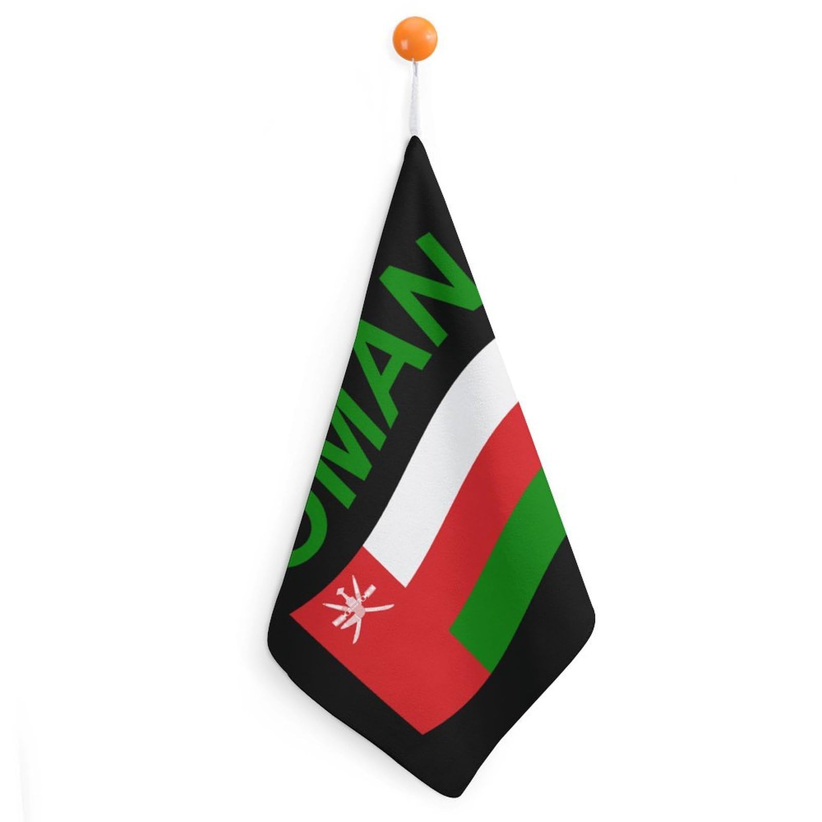TXFBTRFSA Flag of Oman Hand Towels with Hanging Loop Kitchen Towel Handkerchiefs Cleaning Cloths