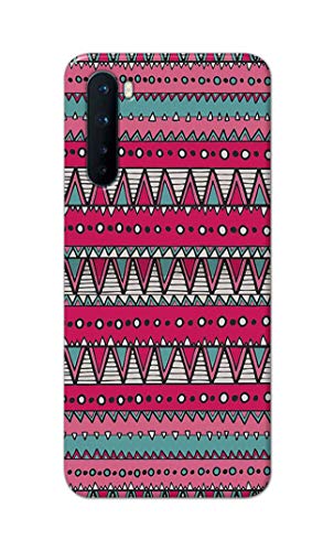 Image of Printed Hard Back Cover Case for OnePlus Nord 5G - 2020 Model | OnePlus Nord 1 Back Cover (Geometric Vintage Pattern) -1803