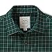Hope & Henry Men's Convertible Double Weave Button Down Shirt, Small, Green and Gray Check