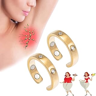 NOEARR 2 Pcs Lymphatic Drainage Therapeutic Magnetic Ring, Lymphatic Drainage Therapeutic Magnetic Ring, Magnetic Lymph Detox Ring, Magnetic Therapy Rings for Men and Women