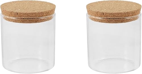 Alipis 2 tarros de vidrio superpuestos, recipientes de harina, recipientes sellados para almacenamiento de alimentos, tarros de vidrio con tapas,