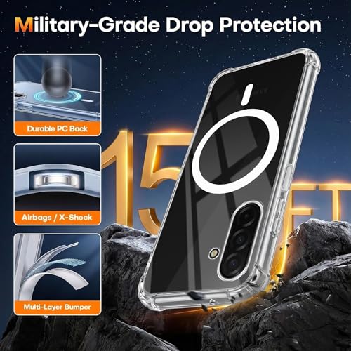 Image of Jkobi Shockproof Crystal-Clear Back Cover for Samsung Galaxy A26 5G (Magsafe Wireless Support | Drop & Camera Protection | Hard Polycarbonate)