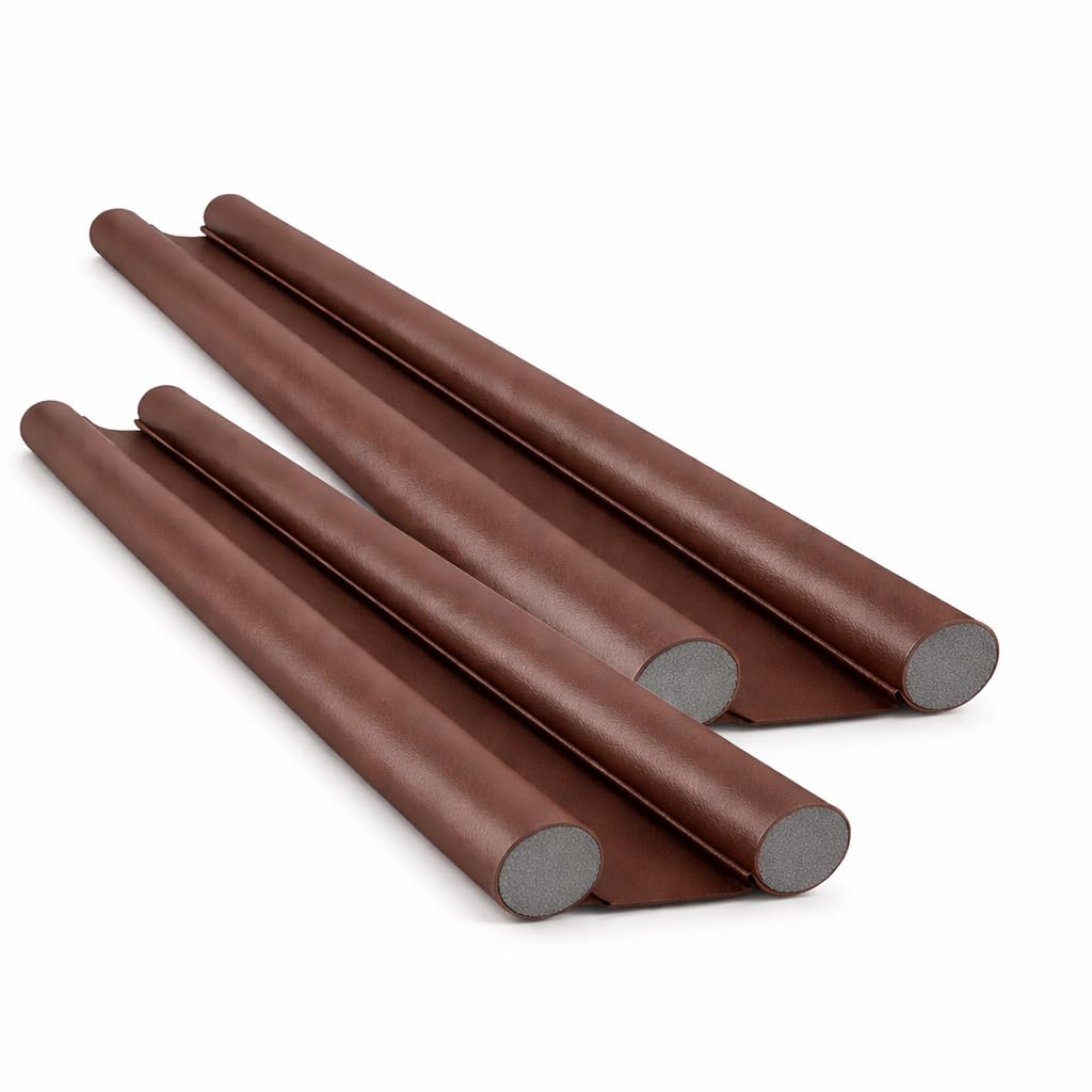 Door Draft Stopper, Brown, Twin Tube Design, Prevents Dust and Drafts, Improves Energy Efficiency, Pack of 2-image-35