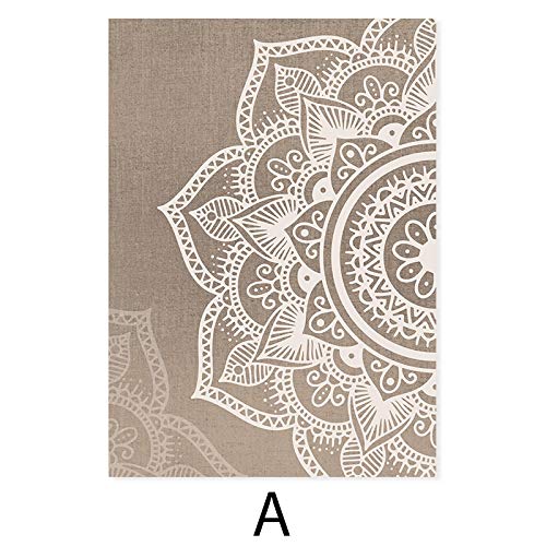 Arte de pared floral beige para crear ambientes zen y relajantes en el salón del hogar 4