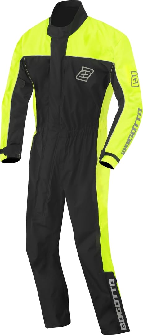 Bogotto Rain 1-Teiler Motorrad Regenkombi, schwarz/gelb, XL