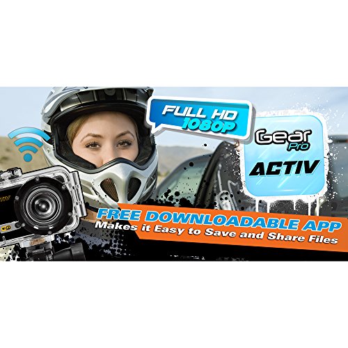 Gear Pro Activ Action Camera, Hi-Resolution Full 1080P Hd Video, 16 Megapixel Images, 3 Capturing Modes, With Waterproof Case, Built In Wifi And Helmet Camera, Silver #TOP6