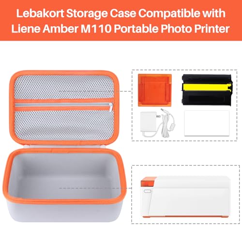 Image of Lebakort Storage Case Compatible with Liene Amber M110 Portable Photo Printer