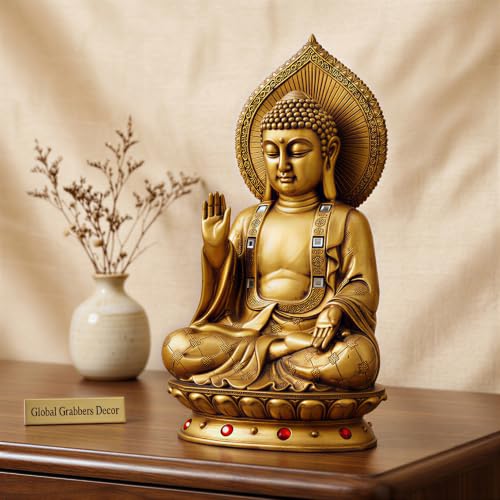 Image of Global Grabbers Buddha Idol Statue | Show Pieces for Home Decor Living Room | House Warming Gifts New Home, Showpiece For Home Decor Living Room, Decorative Items For Home Decor, Gift Items For Home