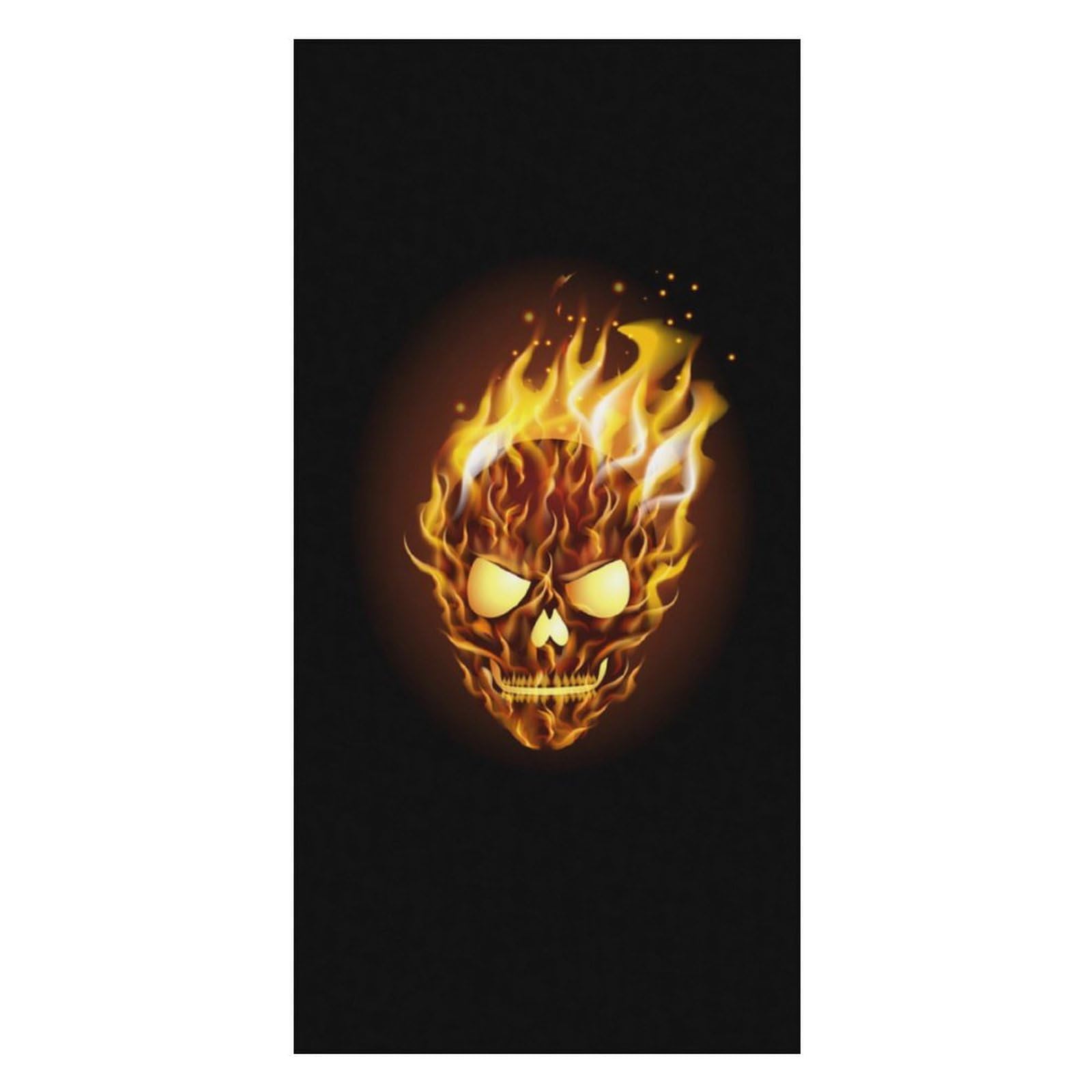 LWORZIIB Beach Towel, Skull with Flame Bath Towel, Pool Towel Great for Gym Swimming 80 X 160cm