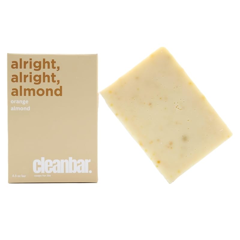 Cleanbar Alright Alright Sabonete em Barra Esfoliante de Amêndoa e Laranja