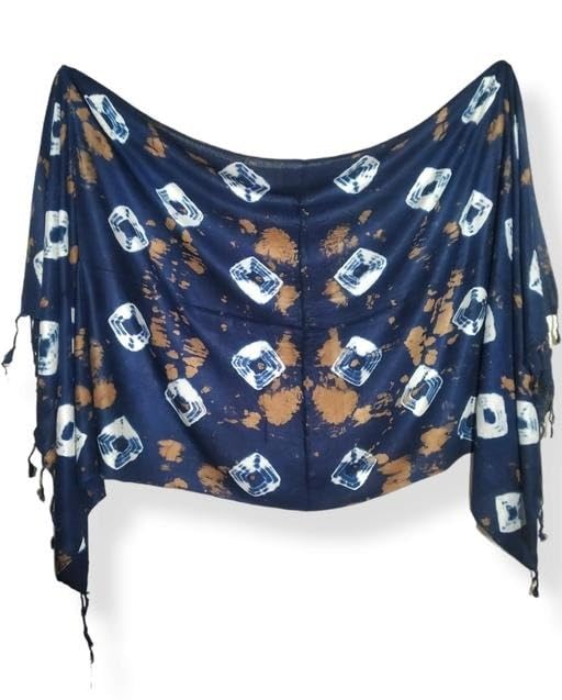 Scarf Factory Women Bandhej Bleach Stole | Lightweight Viscose Silk Scarf Dupatta | Trendy Maroon Fashion Wrap for Party Casual & Festive-picture-17