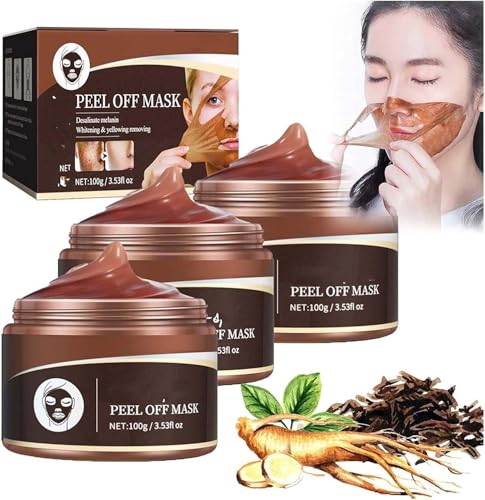 Nueva Mascarilla Peel-Off 2025, Mascarilla Antienvejecimiento de Ginseng, Ingredientes Suaves, Mascarilla Facial para Exfoliar, Limpiar la Piel Muerta y Reducir los Poros