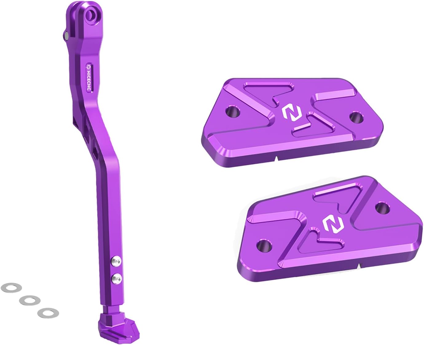 NICECNC Brake Reservoir Cover Cap & 15-50MM Adjustable Kickstand Compatible with Surron Light bee X/S/ L1E,Compatible with Segway X160 X266 See Fitment