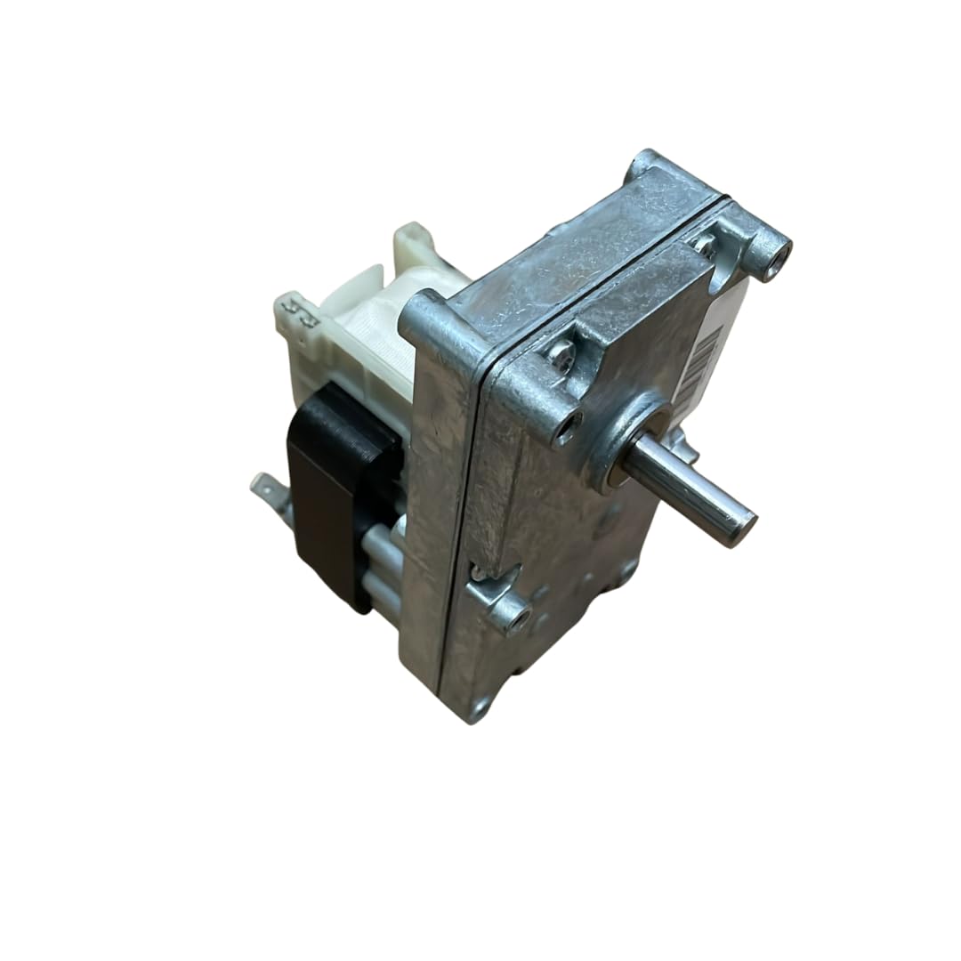 Motor de engranajes Merkle Korff S10999 para estufa de pellets, eje 9,52 mm, 1,3 rpm, sentido horario – Ref. 2101