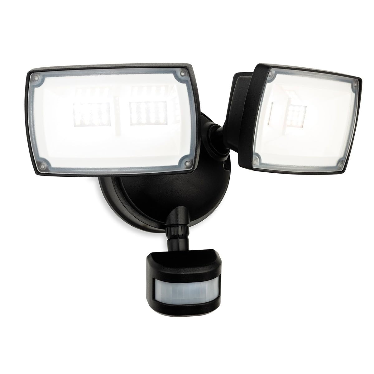 Firstlight Reflex LED Security 2 Light Wall with PIR Black IP54
